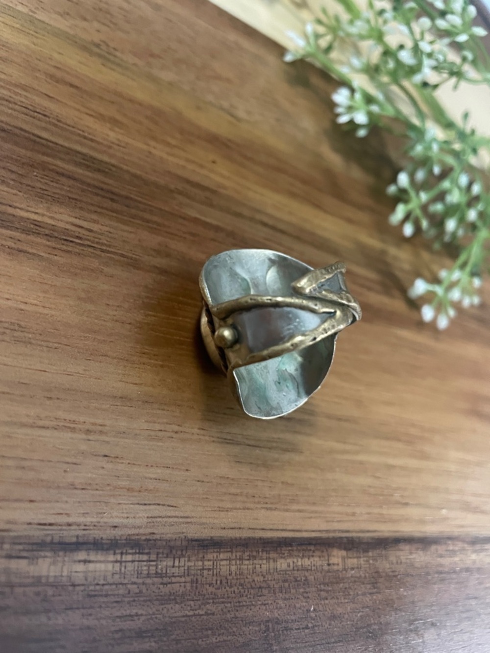 Handcrafted Vintage-Style Smoky Quartz Statement Ring - Brown - Picture 4 of 4